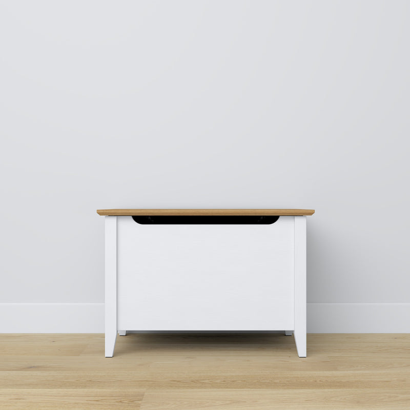 Wooden chest Scandi white / natural oak