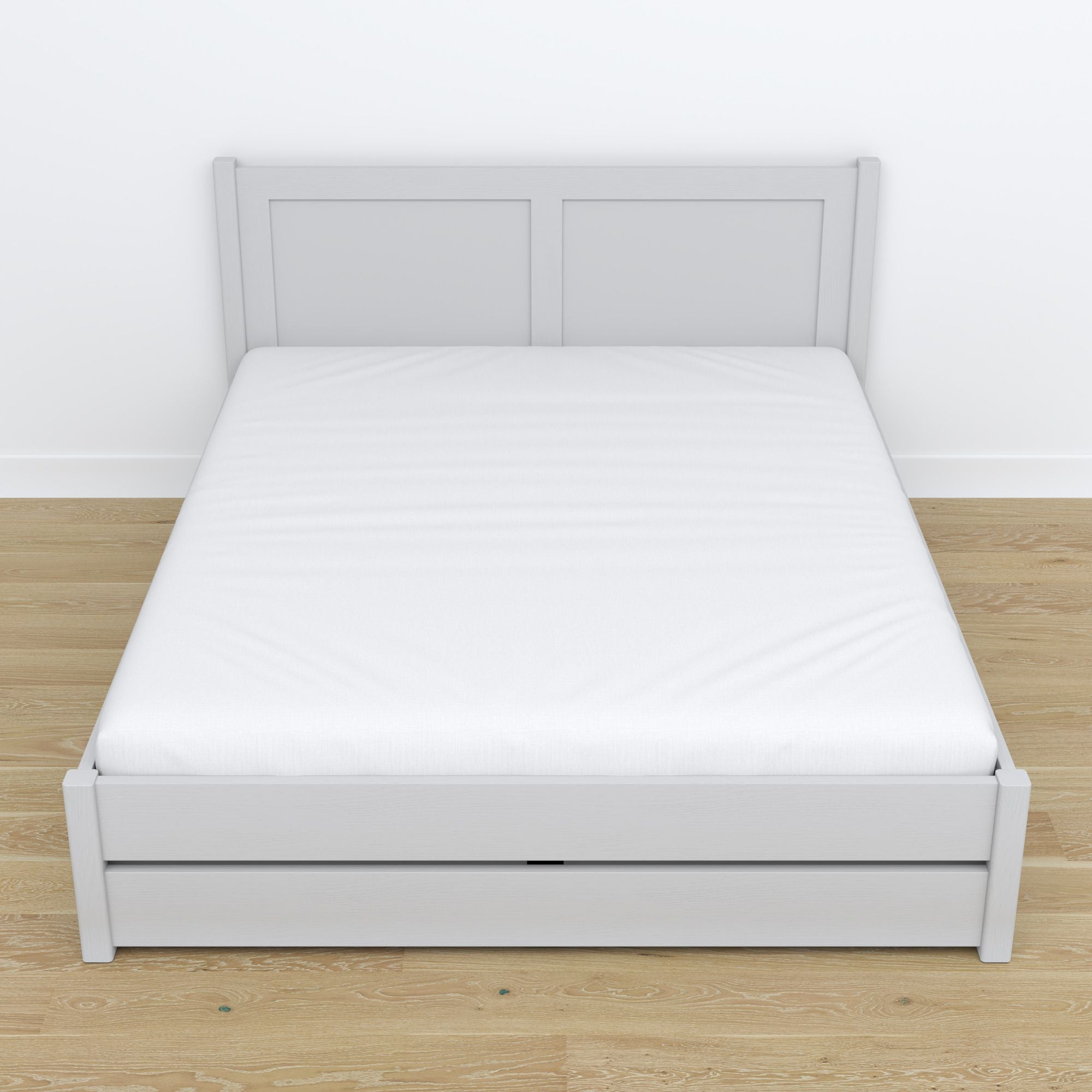 Wooden double bed with drawer N02 grey