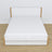 Wooden double bed with drawer N02 white / oak