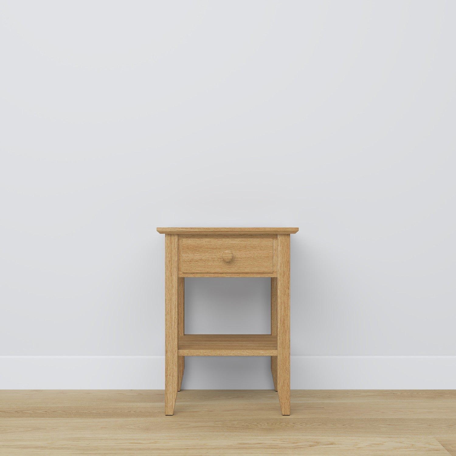 Oak bedside table 1S N01 Scandi oak natural