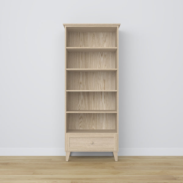 Oak shelf 1S 80 Scandi oak bleached