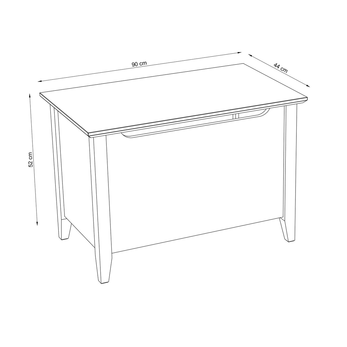 Wooden chest Scandi white
