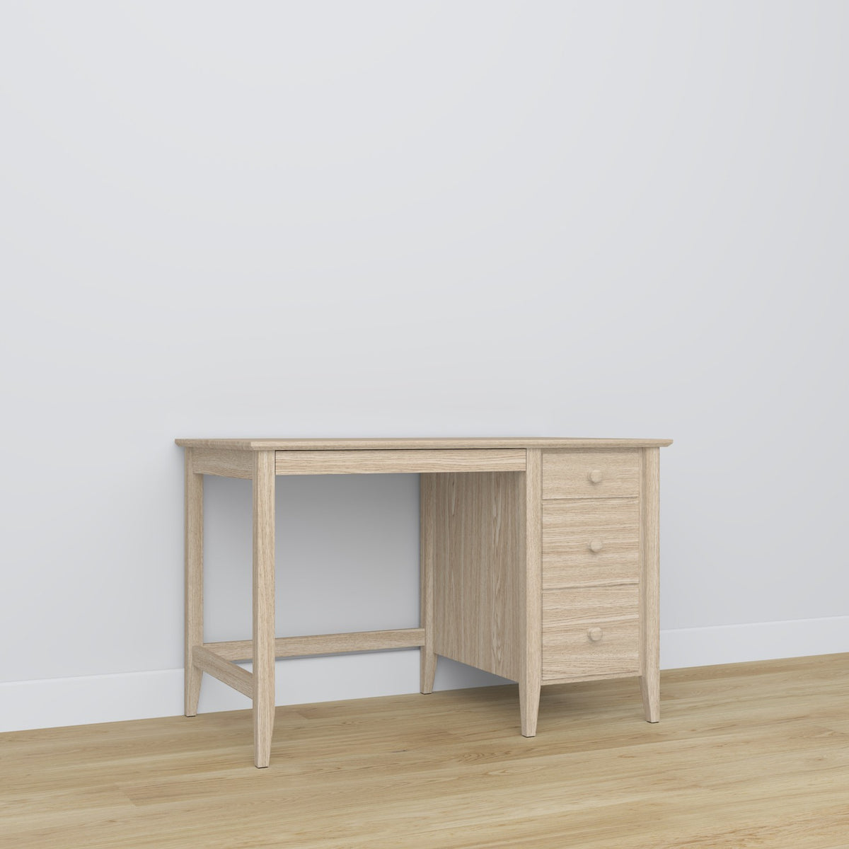 Oak desk 3S Scandi oak bleached