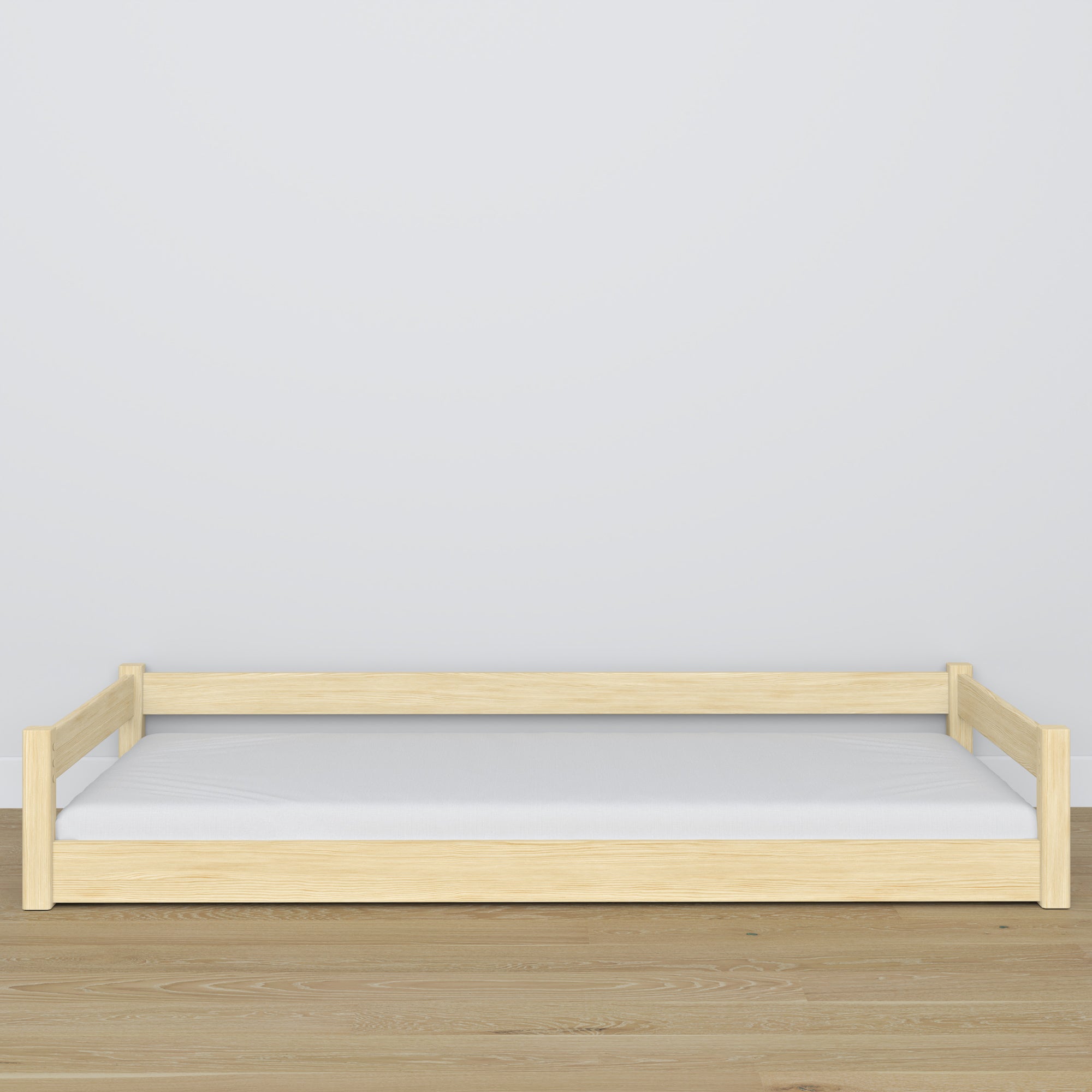 Wooden low bed N02 clear pine