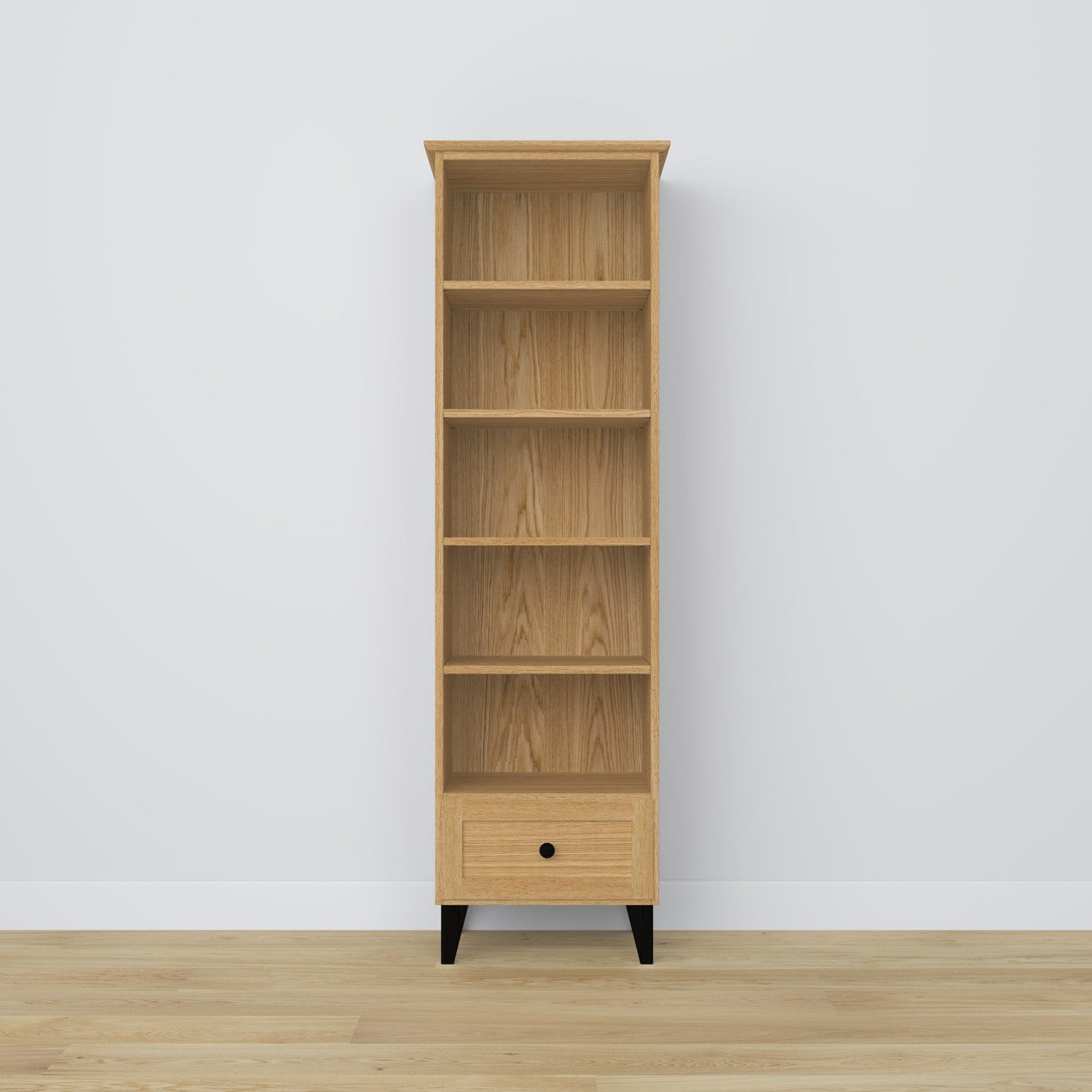 Oak shelf 1S 57 Scandi oak natural / black