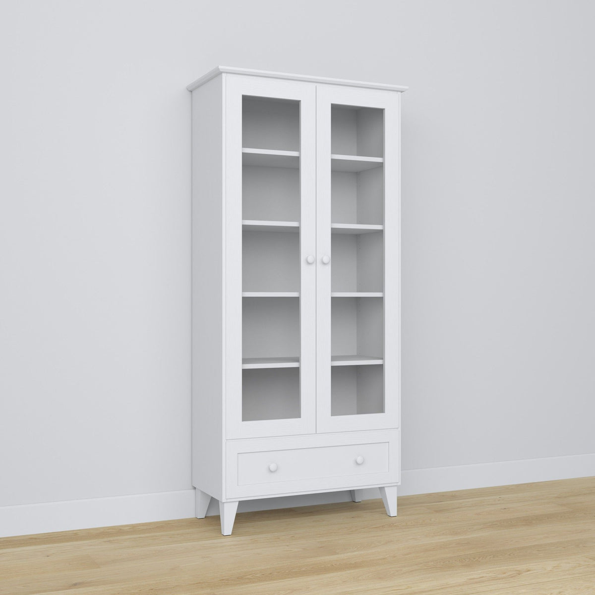 Wooden display cabinet 1S 90 Scandi white