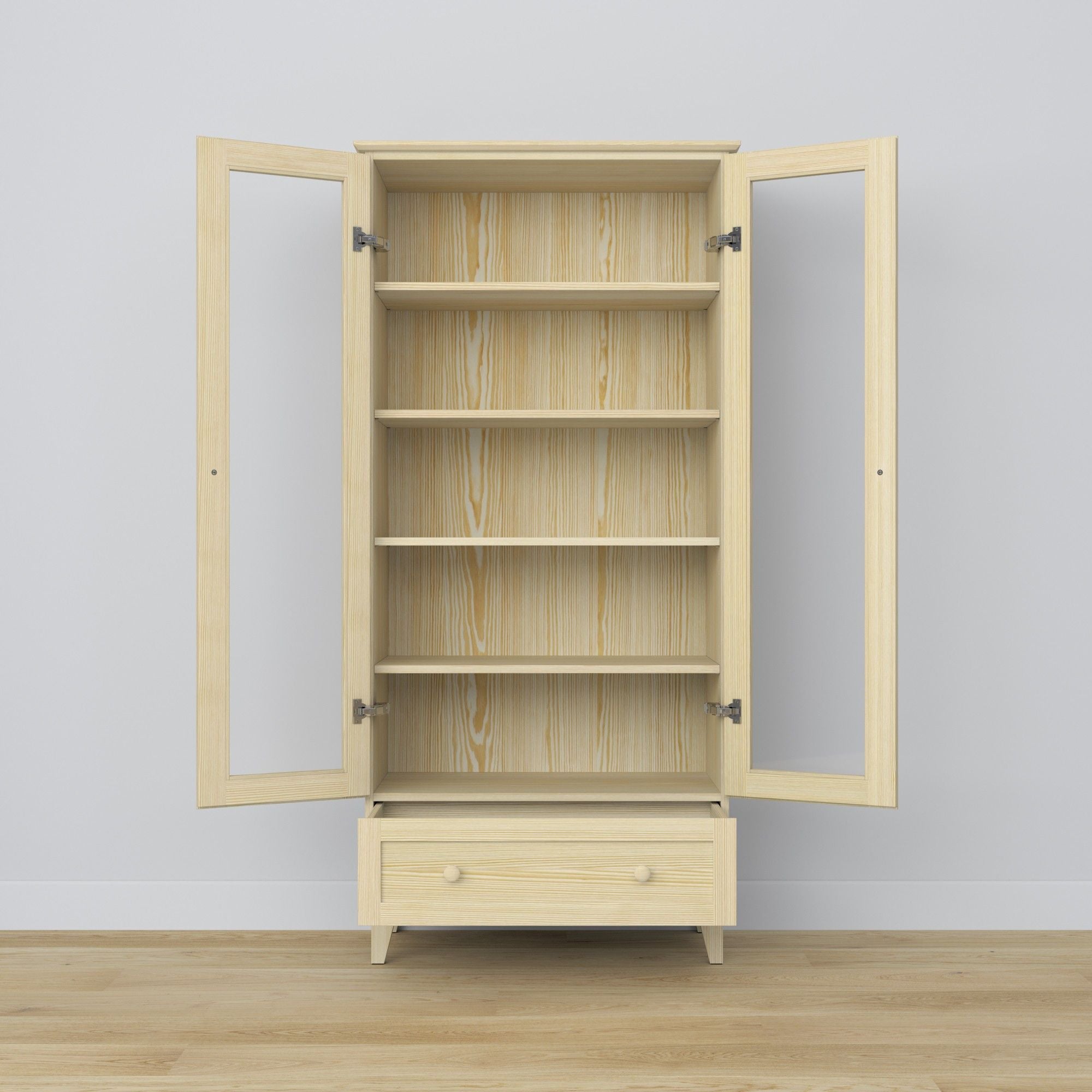 Pine display cabinet 1S 90 Scandi clear pine