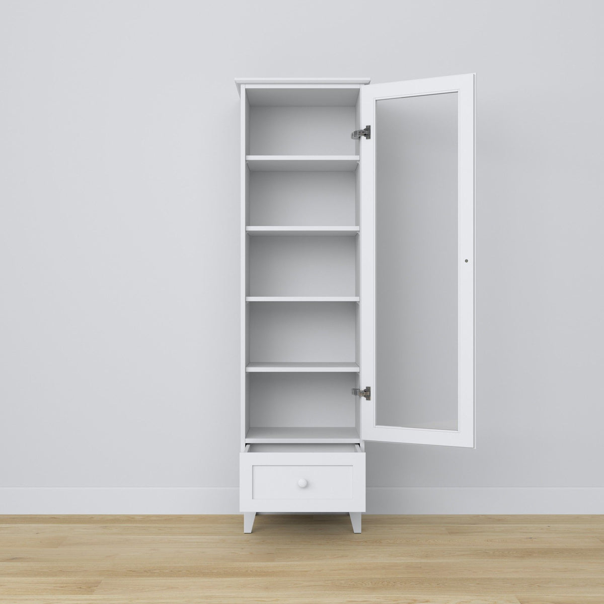 Wooden display cabinet 1S 57 Scandi white