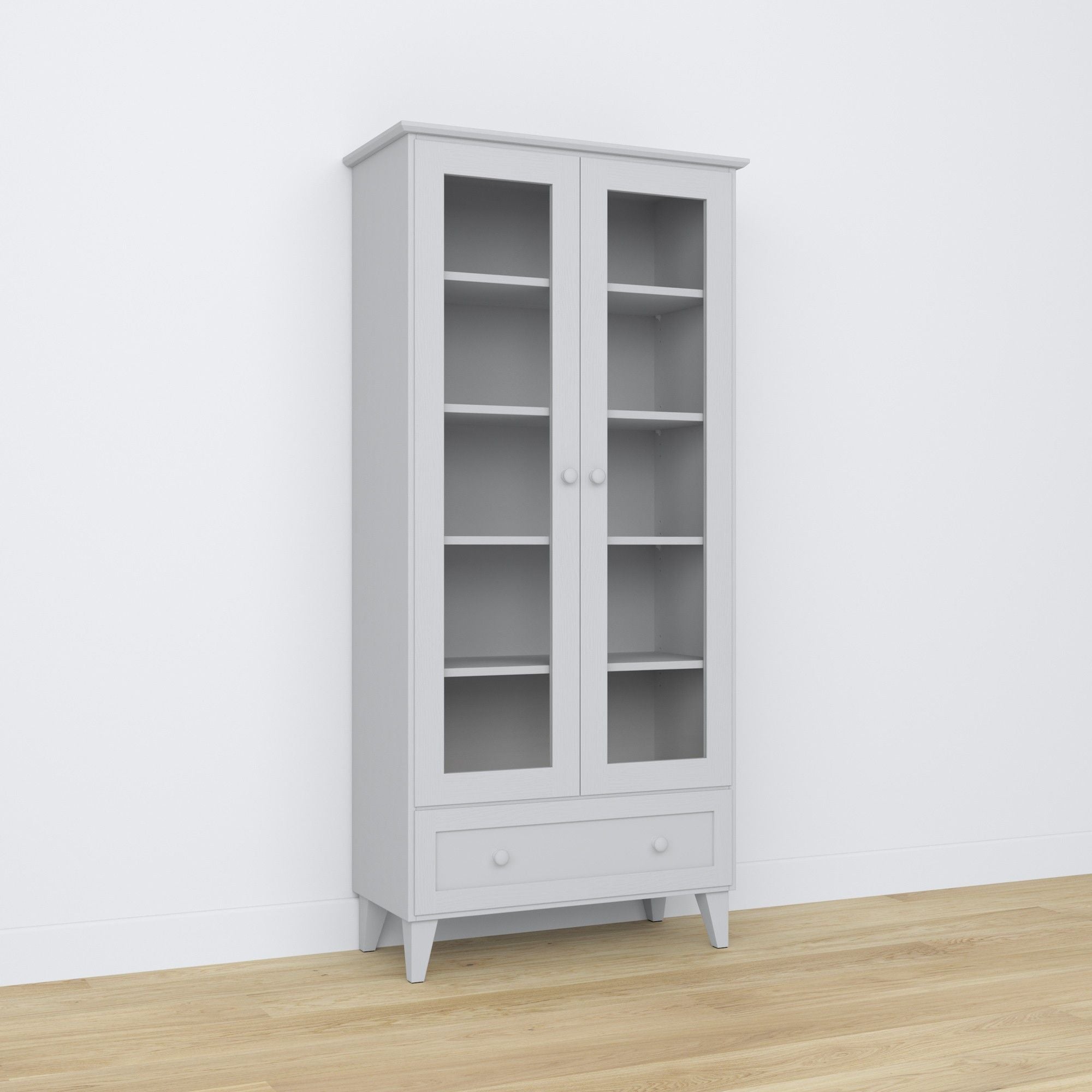 Wooden display cabinet 1S 90 Scandi grey