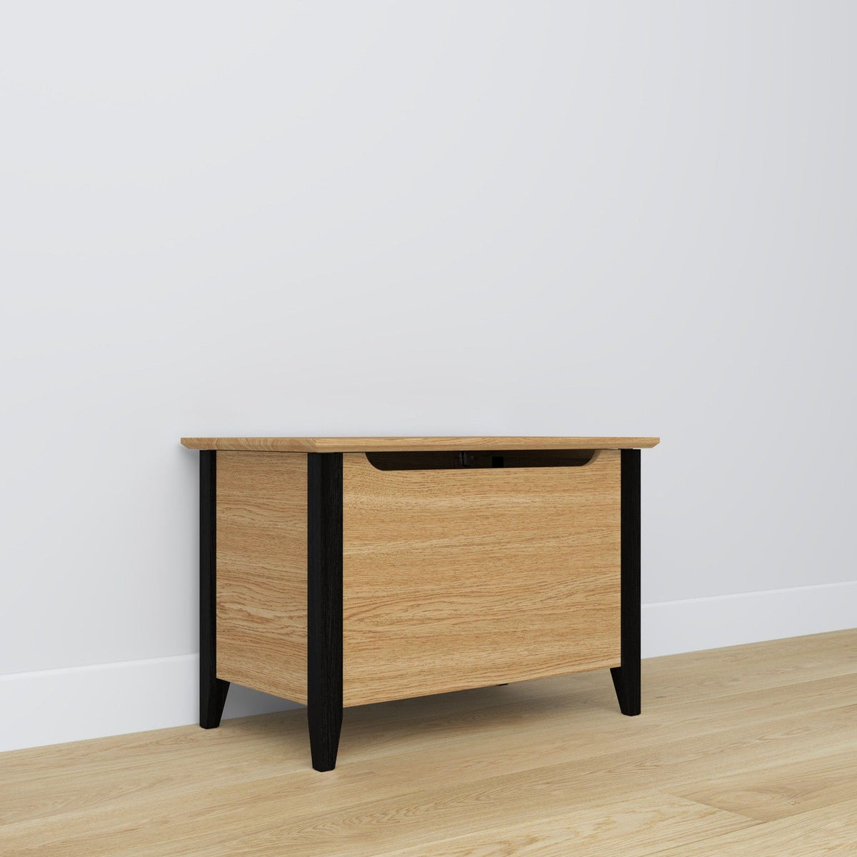 Oak chest Scandi oak natural / black