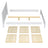 White and Oak Double Bed – Wooden Slatted Frame, Nizio Home