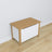 Wooden chest Scandi white / natural oak