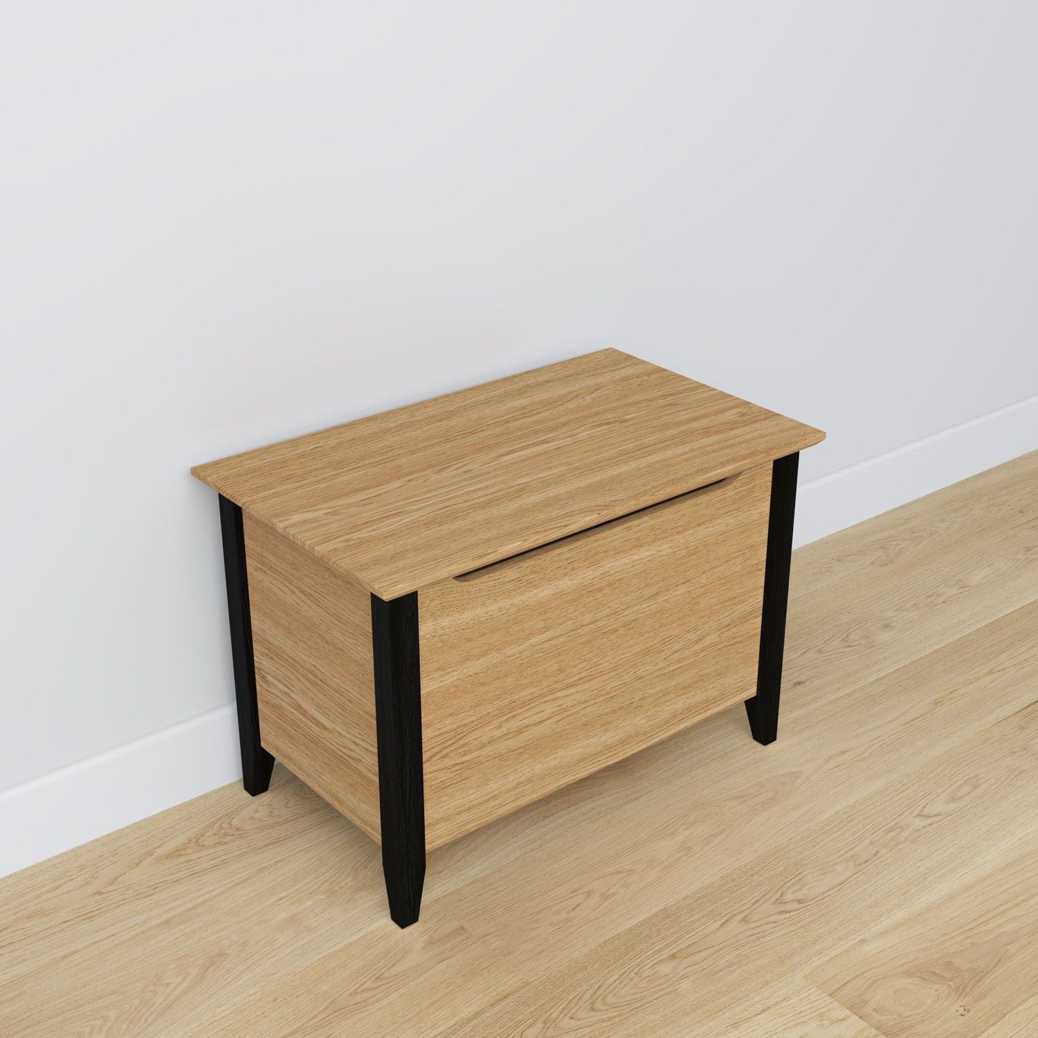 Oak chest Scandi oak natural / black