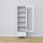 Wooden display cabinet 1S 57 Scandi white