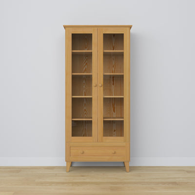 Pine display cabinet 1S 90 Scandi natural pine