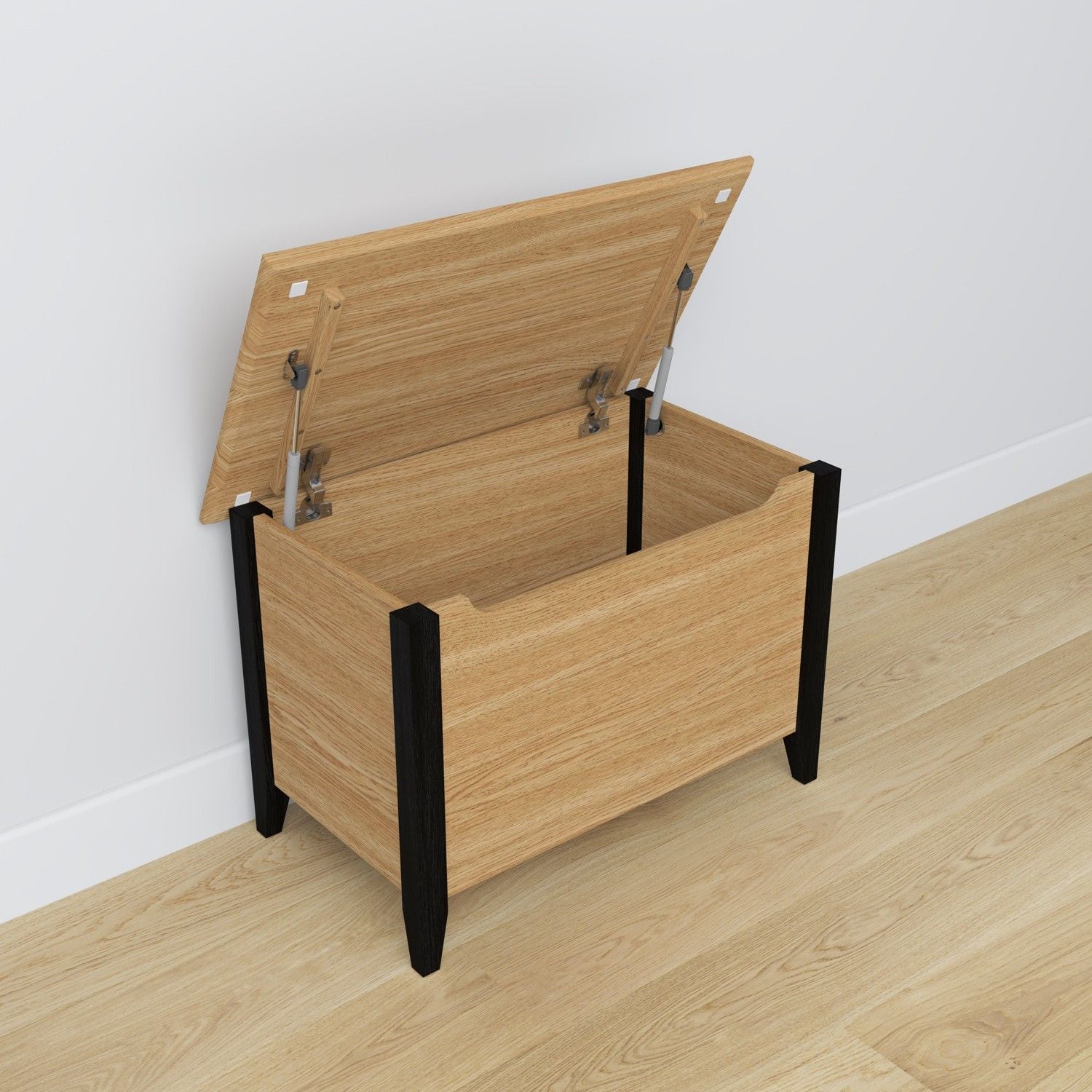 Oak chest Scandi oak natural / black