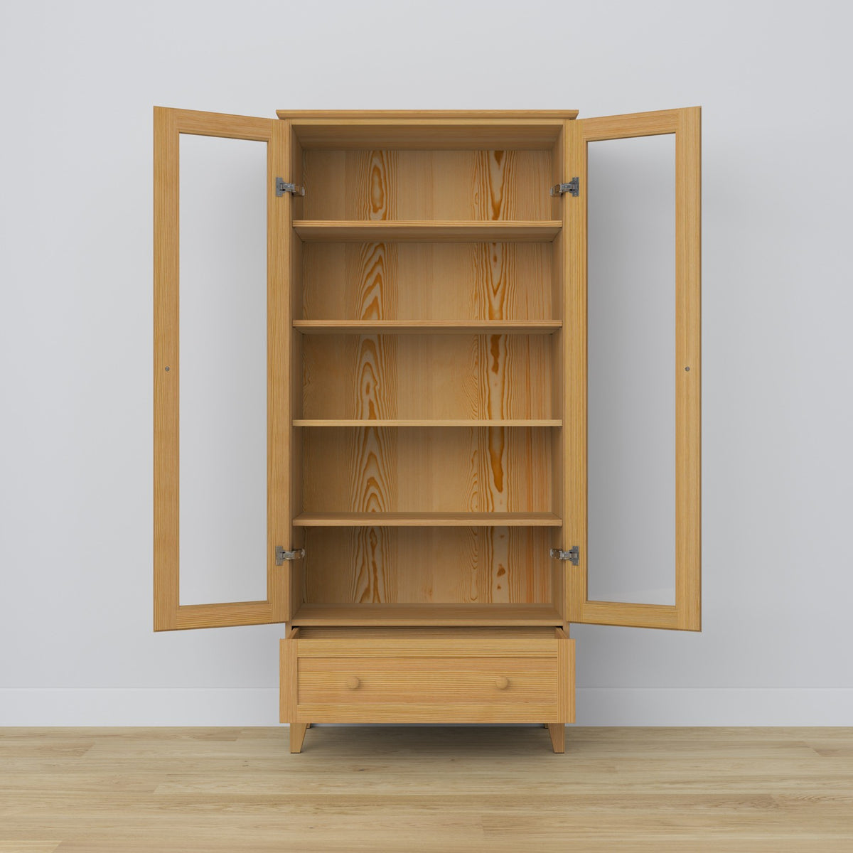 Pine display cabinet 1S 90 Scandi natural pine
