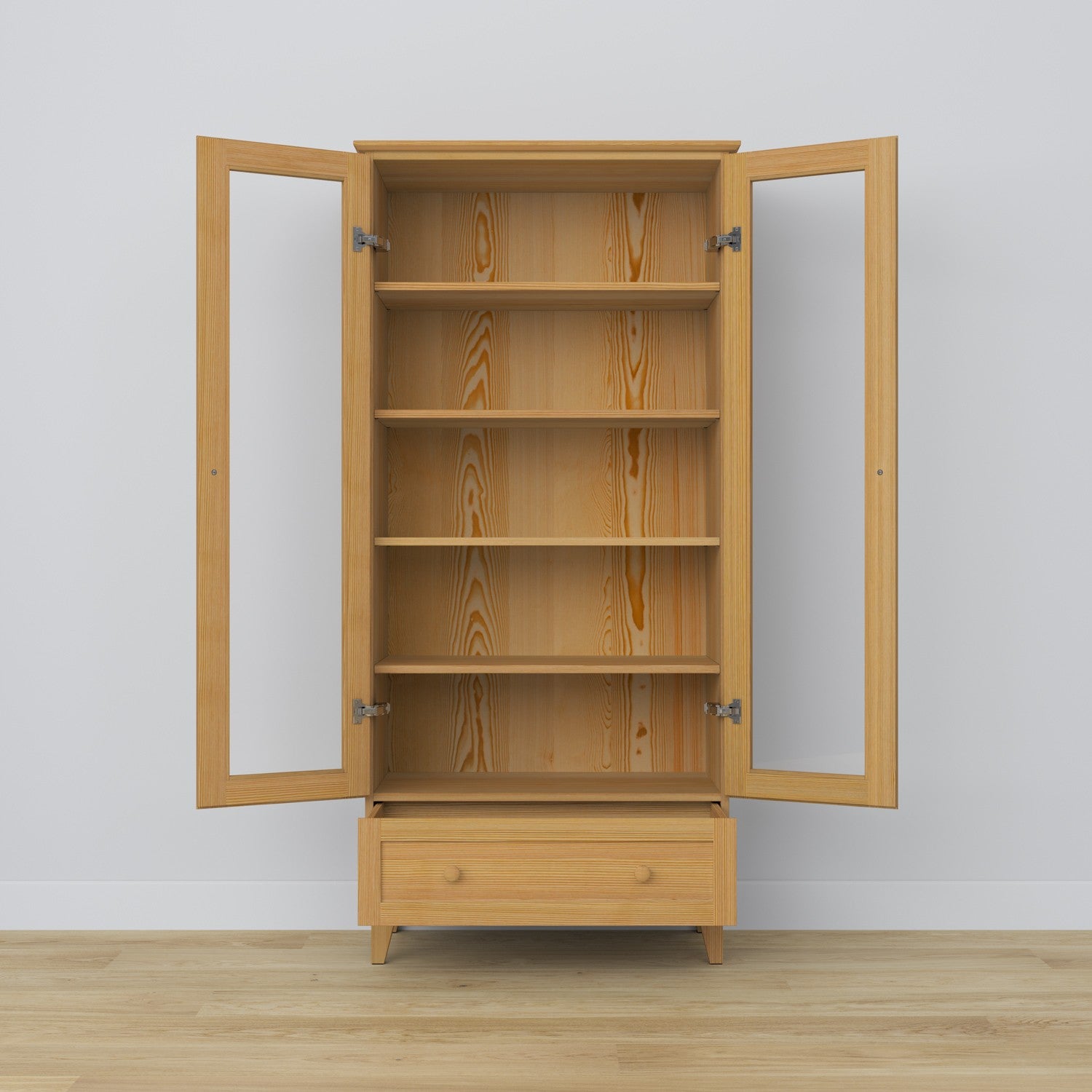 Pine display cabinet 1S 90 Scandi natural pine