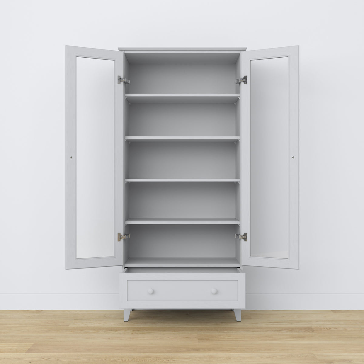 Wooden display cabinet 1S 90 Scandi grey
