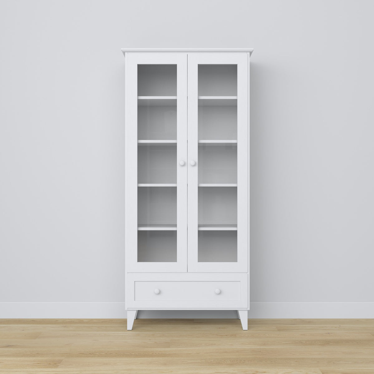 Wooden display cabinet 1S 90 Scandi white