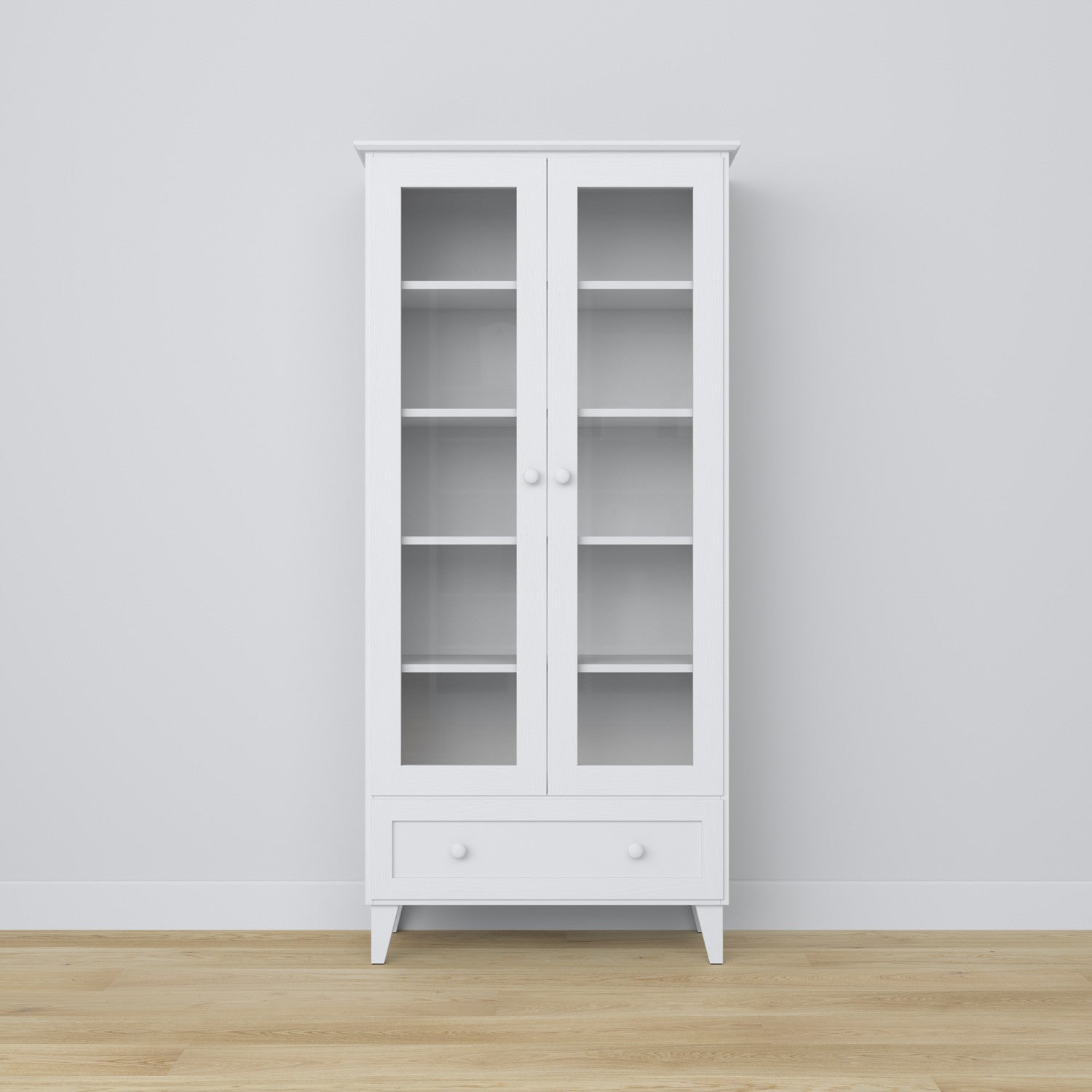 Wooden display cabinet 1S 90 Scandi white