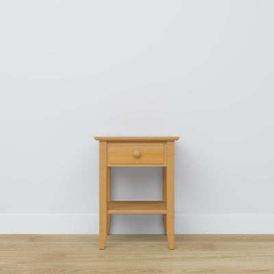 Pine bedside table 1S N01 Scandi natural pine