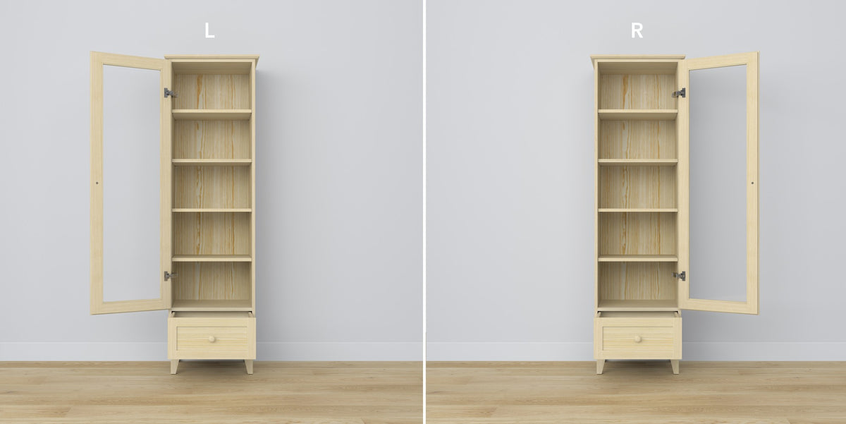 Pine display cabinet 1S 57 Scandi clear pine