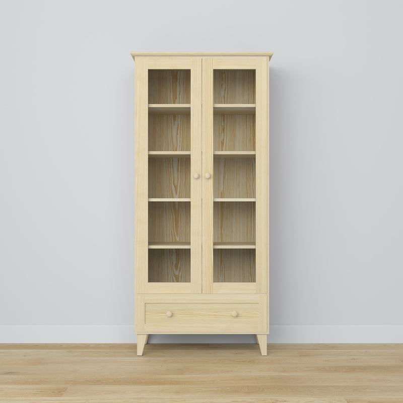 Pine display cabinet 1S 90 Scandi clear pine