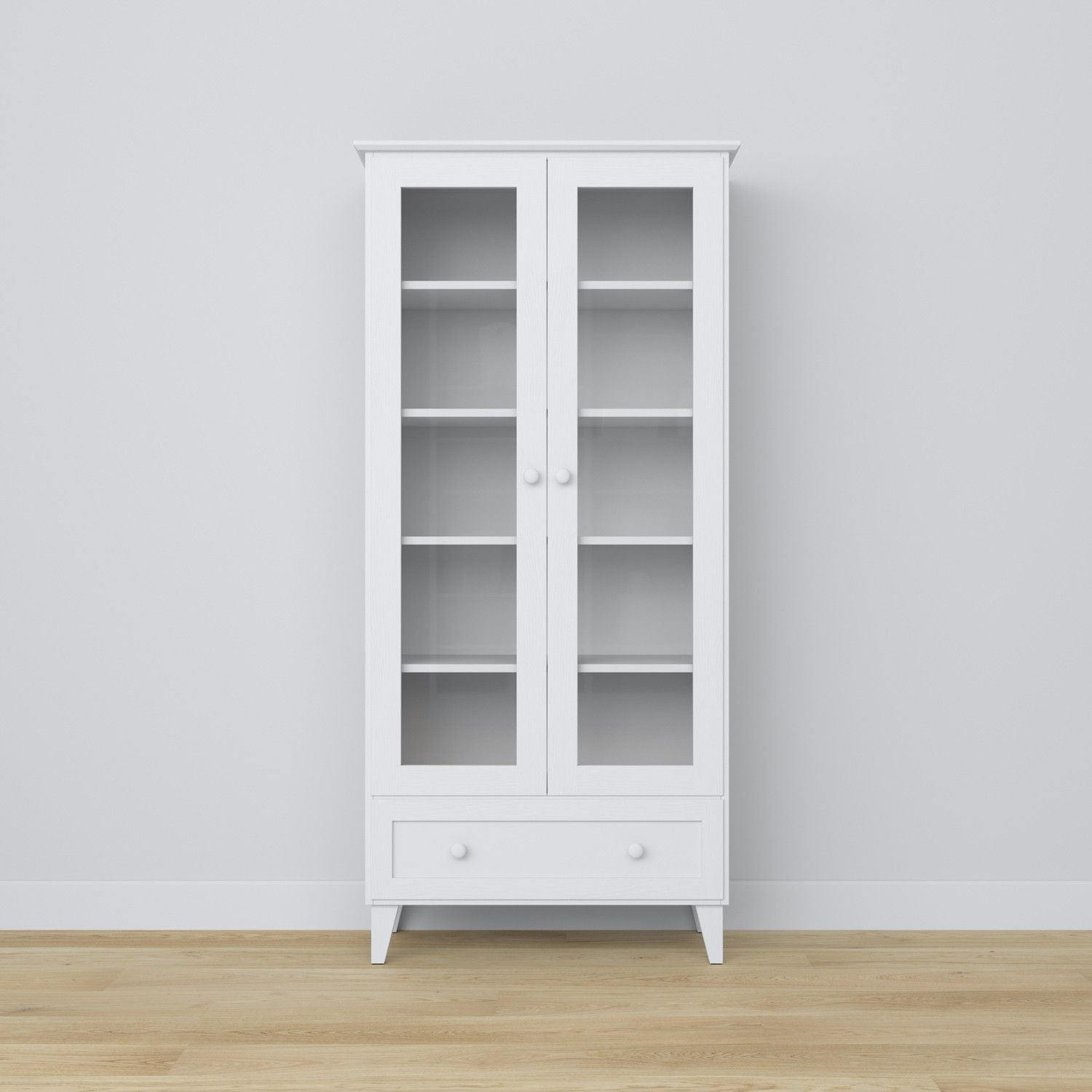 Wooden display cabinet 1S 90 Scandi white