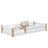 Wooden low bed N02 white / oak