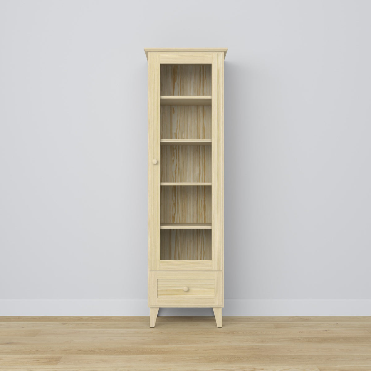 Pine display cabinet 1S 57 Scandi clear pine