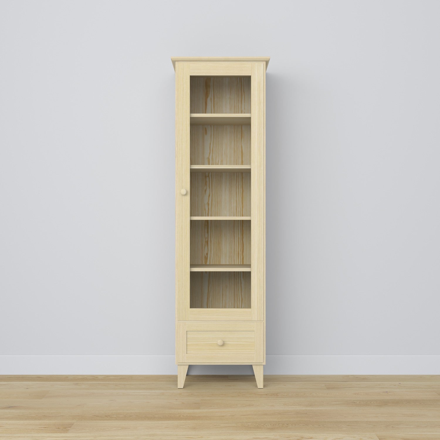 Pine display cabinet 1S 57 Scandi clear pine