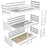 Triple bunk bed white wooden – dimensions and diagram, Nizio