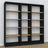 Wooden shelf N01 black / oak